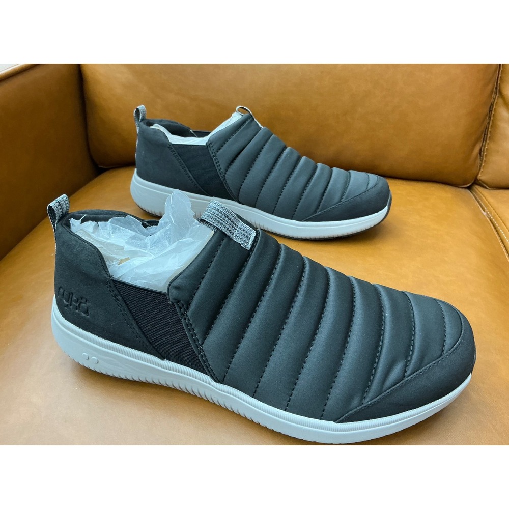 Ryka Pursuit Slip On Sneakers Womens 10W Black Quilted Comfort Walking